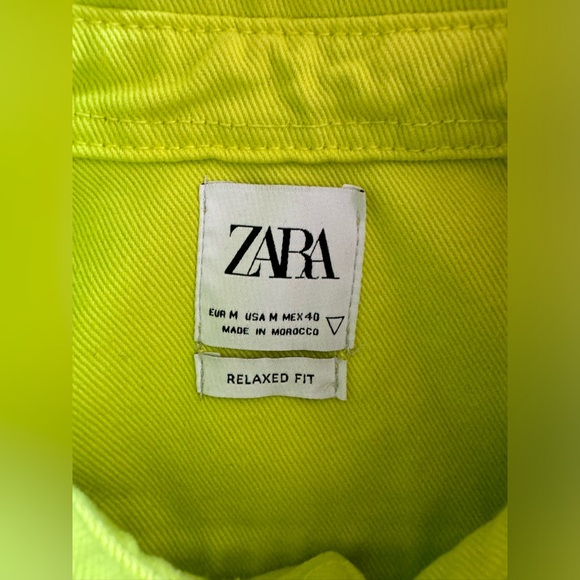 Zara DNWR Neon Yellow Shirt - Picture 4 of 6